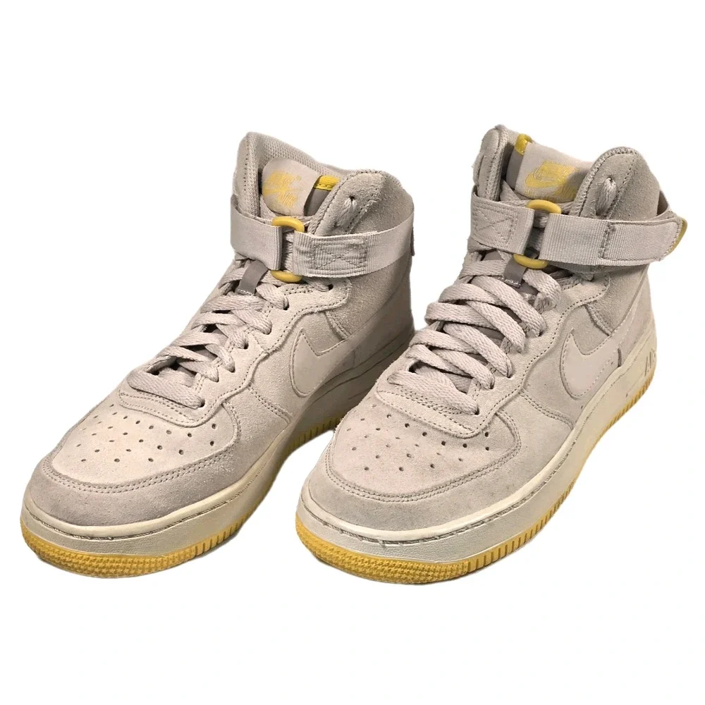 Nike Air Force 1 Suede High Desert Sand Varsity Maize 5.5Y (GS) 653998-011